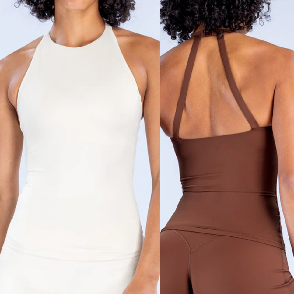 Suspender Tank Top - Top halter para mujer con sujetador
